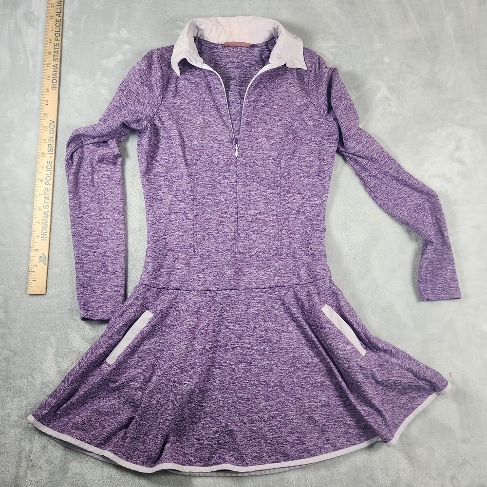 Olaya Sport Purple Collared Tennis Dress Skort Large Golf Pickleball Activewear